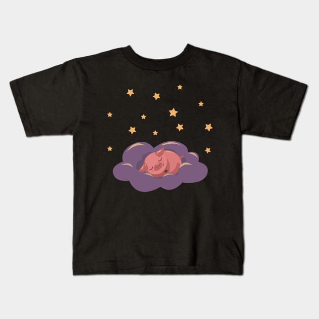 Piggy Kids T-Shirt by Anna_Ermakova